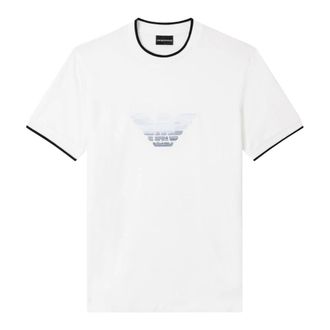 Emporio Armani T-Shirts, male, White, Size: 2XL Slim Fit T-Shirt