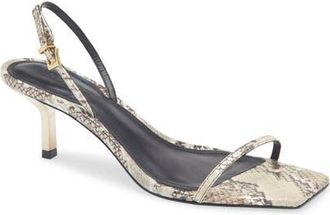 Schutz Judith Slingback Sandal in Platina Snake at Nordstrom, Size 10.5