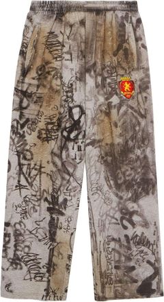 Balenciaga Skater Graffiti Baggy Sweatpants Heather Grey 740028TOVA81300