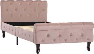 vidaXL Estructura De Cama Sin Colch&oacute;n Terciopelo Rosa 90x200 Cm Vidaxl