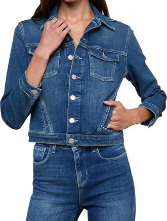 L'agence Maven Denim Jacket In Gage
