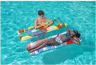 Trade Shop Trade Shop - Materassino Gonfiabile Air Mat Multicolor 2 Tubi 183 X 69 Cm Fantasie Ass. 44033