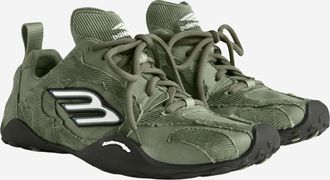 Balenciaga Mens Ultra Sneakers Green Upper: Cotton Trainers