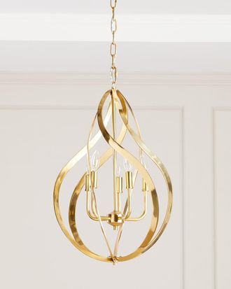 John-Richard Ribbons of Brass Swirls Chandelier