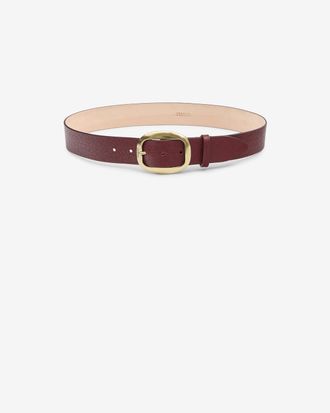 Isabel Marant Ceinture Dara En Cuir - Femme - Bordeaux - Taille 70 - Isabel Marant