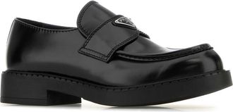 Prada Mens Black Leather Chocolate Loafers Nero Vitello Mocassini