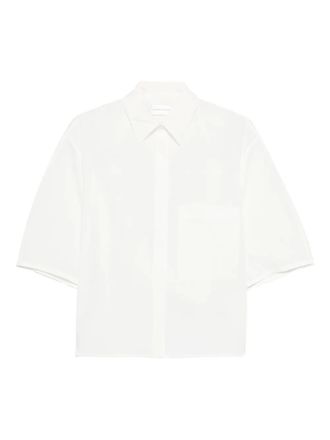 Christian Wijnants cropped short-sleeved shirt - women - Cotton - 38 - White