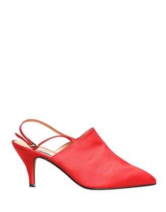 Dolce & Gabbana Red Suede Heel Slingback Womens Shoes