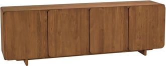 Macabane Aparador de 4 puertas, 200 x 65 cm, de madera de teca reciclada