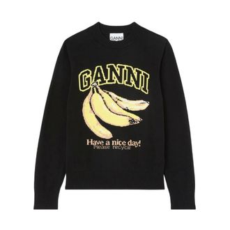 Ganni Jumpers - female - Ganni - Sweatshirts - Black - M - Sweatshirts & Hoodies