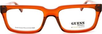 Guess GU8253 Rectangular Plastic Eyeglasses - Orange