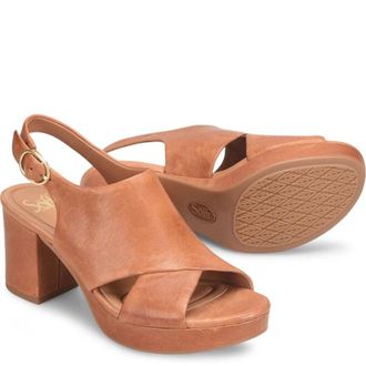 S&ouml;fft Liv SF0098700 Sandals Womens Luggage Slingback Block Heel HTAT1615