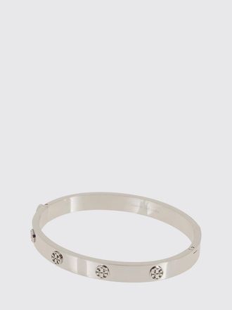 Tory Burch Bracciale bangle Miller in acciaio con logo Double T