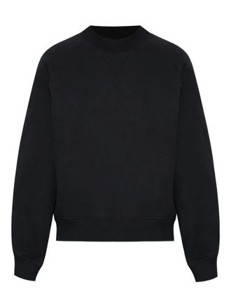 Victoria Beckham raglan-sleeves cotton sweatshirt - women - Cotton - L - Black