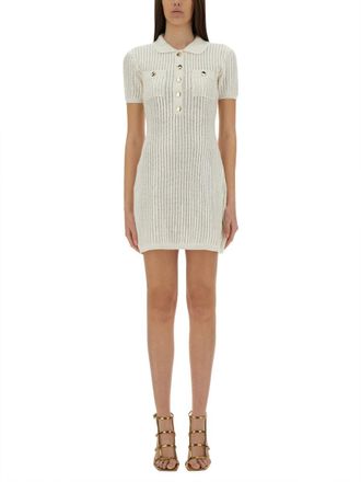 Self Portrait Mini Crochet Dress With Sequins