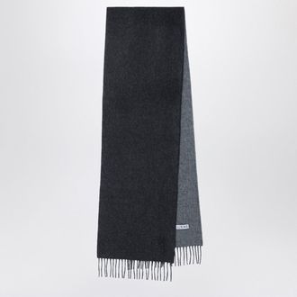 Loewe Scarf in black/grey wool and cashmere