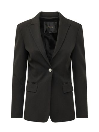 Pinko Black Notched Lapel Blazer