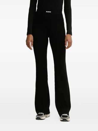 Guess Co logo-detail trousers - Black