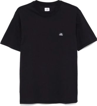 C.P. Company Jersey Logo Patch Tee - Heren - T-shirts - Zwart - M - Katoen - Tops