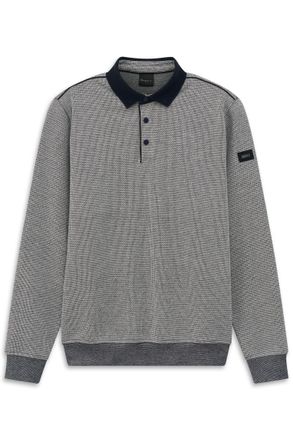 Bugatti Herren Sweatpoloshirt met drukknopen