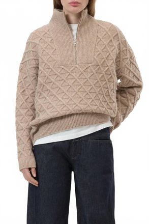 Closed Troyer Long Sleeve Sweater In Clay