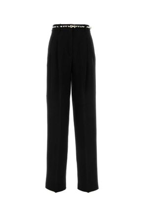 Max Mara Black Tailored Flat Front Pant