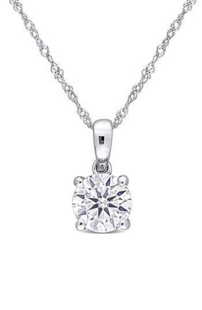 Delmar Lab Created Moissanite Pendant Necklace in White at Nordstrom Rack