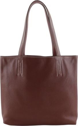 Herm&egrave;s Pink Red Color Swift Leather Tote Bag (Pre-Owned)
