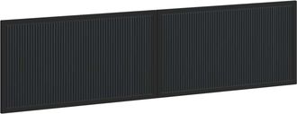 vidaXL Cabecero Montada En La Pared Ede Negro Madera De Ingenier&iacute;a Vidaxl