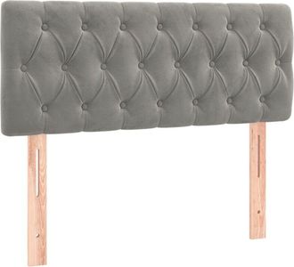vidaXL Cabecero de terciopelo gris claro 90x7x78/88 cm Vidaxl