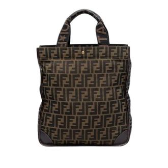 Fendi Pre-owned Tote Bags, female, Brown, Size: ONE SIZE Pre-owned Canvas Tote Bag