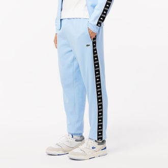 Lacoste Heren Lacoste Sweatbroek met Taps toelopende pijpen in Lichtblauw