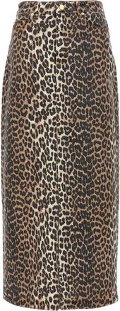 Ganni Dames, Rokken, Veelkleurig, Maat: S Denim