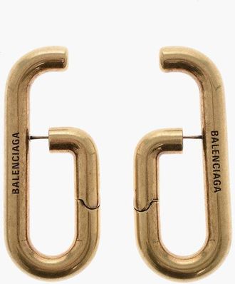 Balenciaga Antique Gold-Tone Metal Earrings size Unica