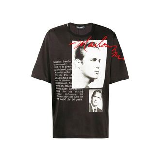 Dolce & Gabbana Black Cotton Mens T-Shirt