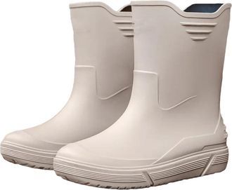 Generic Mens Mid-Calf Rain Boots Non-Slip Wear-Resistant Rain Shoes Waterproof Water Shoes