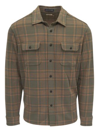 Faherty flap-pocket checked shirt - Groen