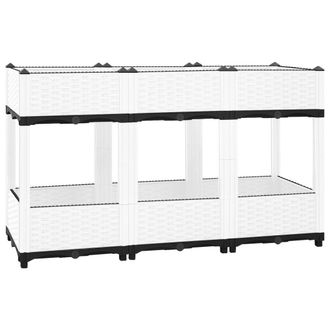 Berkfield Home Raised Bed 120x40x71 cm Polypropylene in Grey | Size: 120 x 40 x 71 cm