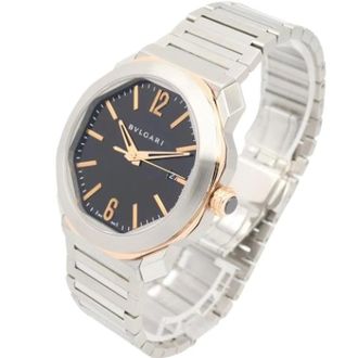 Bulgari Pre-owned Wristwatch - Heren - Pre-owned - Zwart - Maat: ONE Size