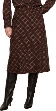 Sanctuary Autumn Plaid Midi Skirt In Cocoa Plaid