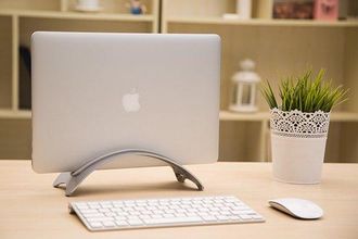 OEM Compatible Con Macbook Soporte Vertical De Escritorio Que Ahorra Espacio Para Port&aacute;tiles Apple (plateado)