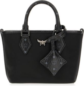 MCM Black Nylon Mini Aren Handbag