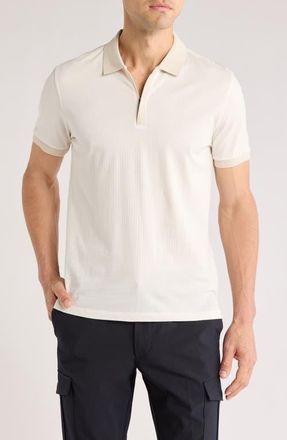 Robert Barakett Whistler Half Zip Polo in White at Nordstrom, Size Xx-Large