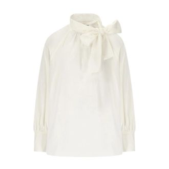 Max Mara Dames, Blouses & Shirts, Wit, Maat: S Katoen