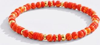 Mint & Lily Stacking Birthstone Beaded Bracelet in July Ruby at Nordstrom, Size 7.5