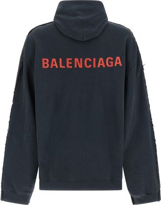Balenciaga Mens Black Cotton Denim Jacket Clothing