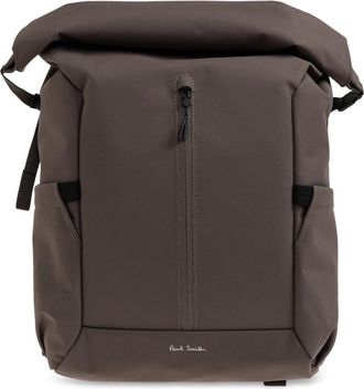 Paul Smith Logo Rugzak - Heren - Rugzakken - Bruin - ONE Size - Nylon - Tassen