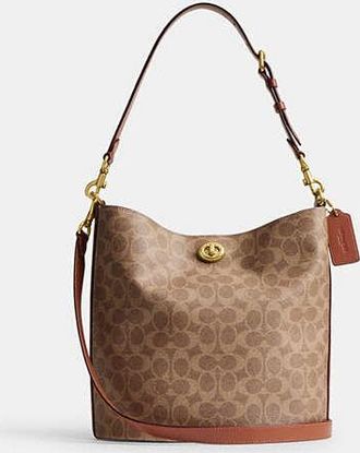Coach Willow Soft Bucket Bag In Signature Canvas