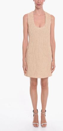 Bottega Veneta Handwoven Leather Midi Dress Bottega Veneta