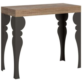 Itamoby Tavolo consolle Lecce allungabile in legno per sala da pranzo -Allungabile fino a 196 cm / Classic / Quercia